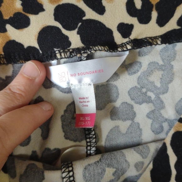 no boundaries leopard print leggings size XL - Picture 3 of 4